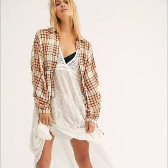 We The Free Pacific Dawn Plaid Buttondown Shirt - Picture 3 of 4